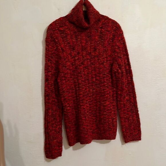 Chico’s Multi Color Long  Sleeve Lagen Streetwear Turtleneck Knit Sweater Size 2 - Picture 1 of 4